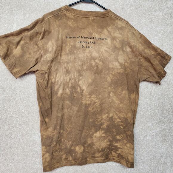 Vintage The Mountains tye dye Wolf Museum Tee Size Large - Picture 7 of 8